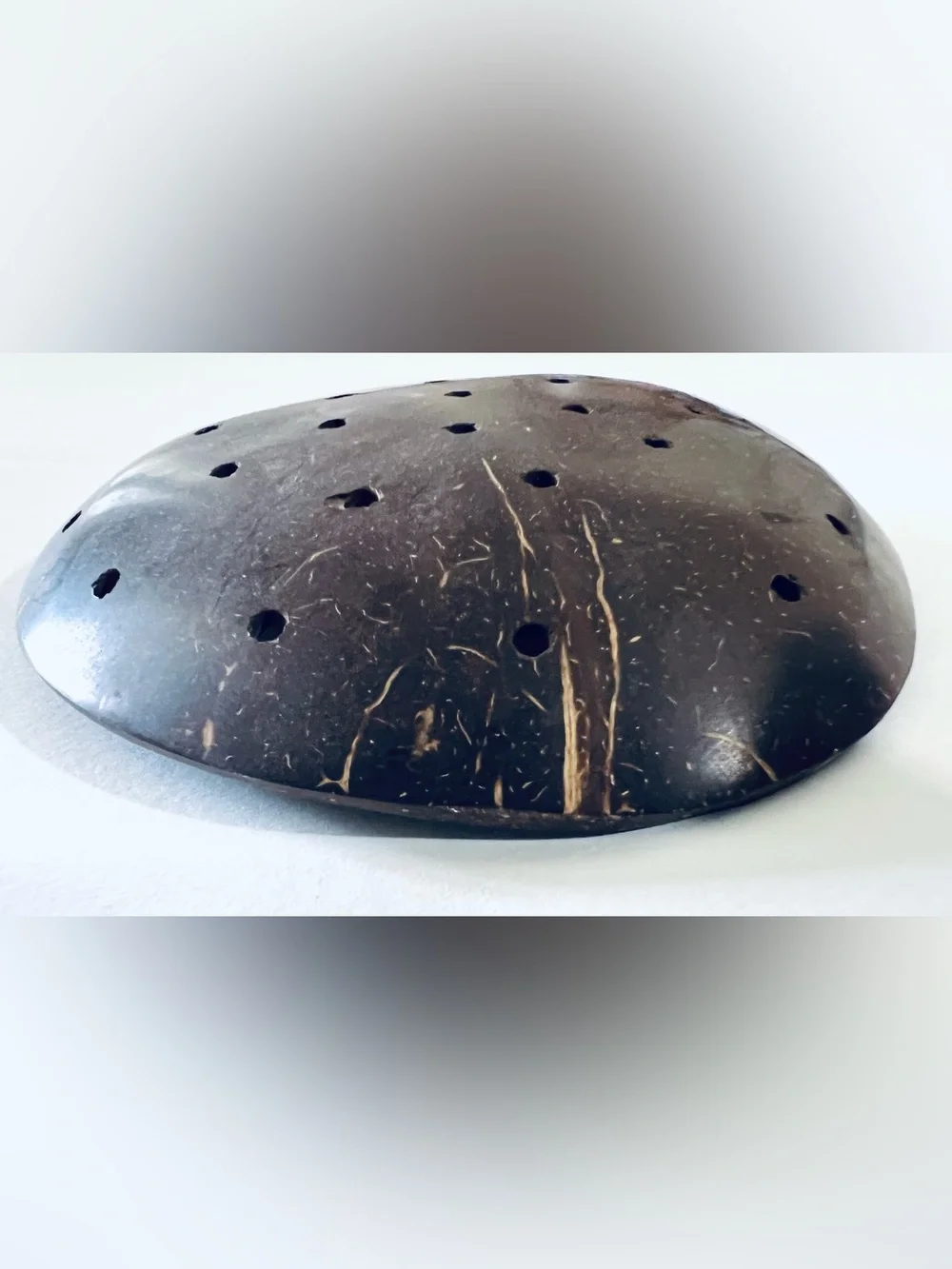 Handmade Coconut Shell Soap Dish Drain Tray Natural Eco Friendly Bathroom 5”